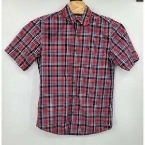 Carhartt Relaxed Fit Plaid Short Sleeve Button Up Shirt Men's Size Medium